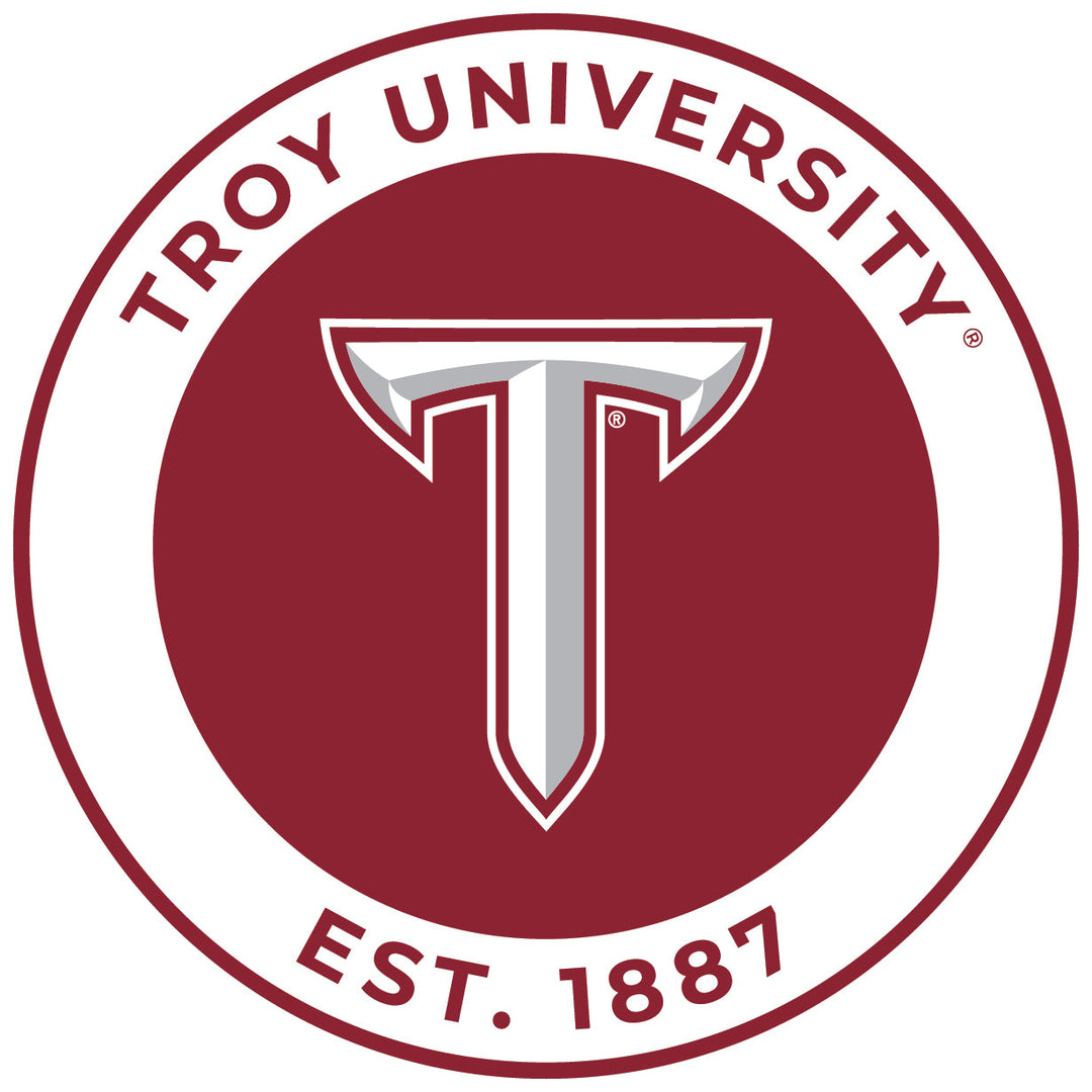 Troy University Round Vinyl Decal Sticker Officially Licensed Collegiate Product Image 1