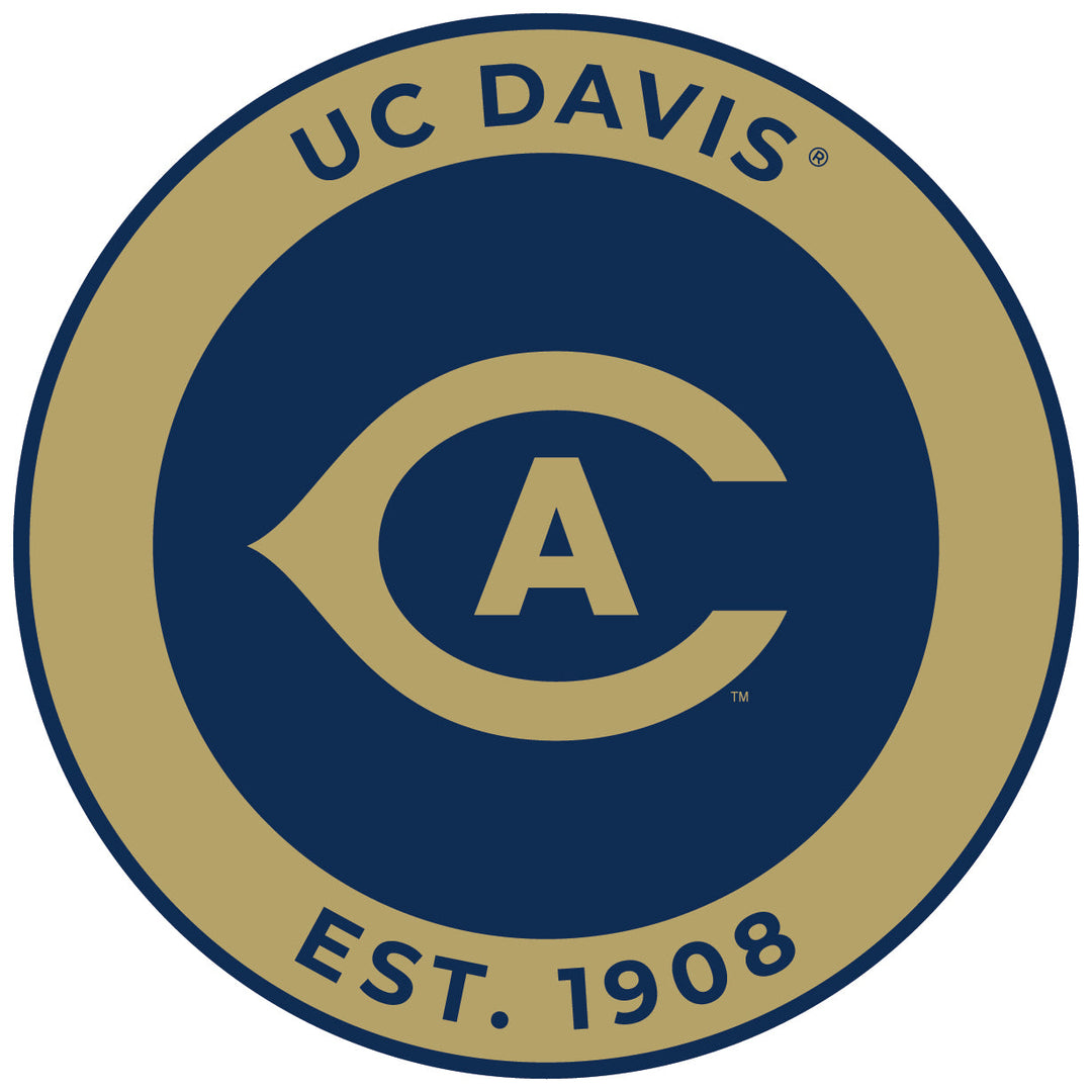 UC Davis Aggies Round Vinyl Decal Sticker Officially Licensed Collegiate Product Image 1