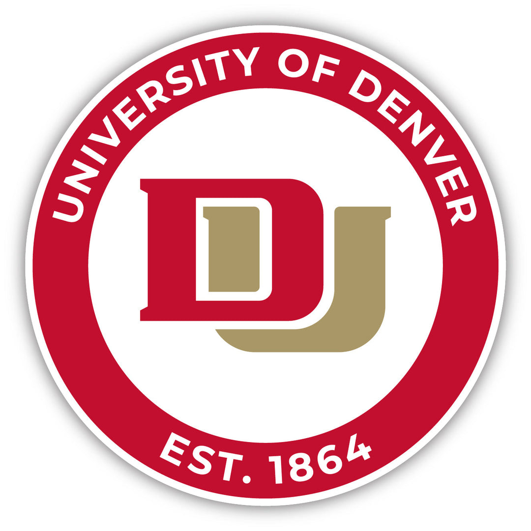 University of Denver Pioneers Round Vinyl Decal Sticker Officially Licensed Collegiate Product Image 1