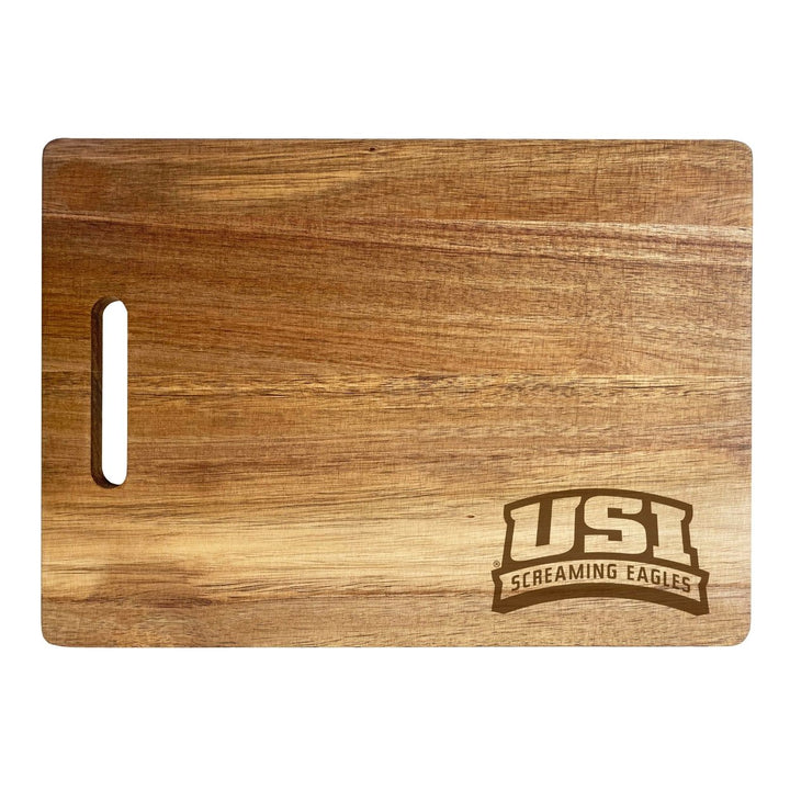 University of Southern Indiana Engraved Wooden Cutting Board 10" x 14" Acacia Wood Officially Licensed Collegiate Image 1