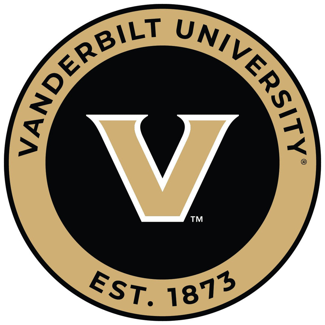 Vanderbilt University Round Vinyl Decal Sticker Officially Licensed Collegiate Product Image 1