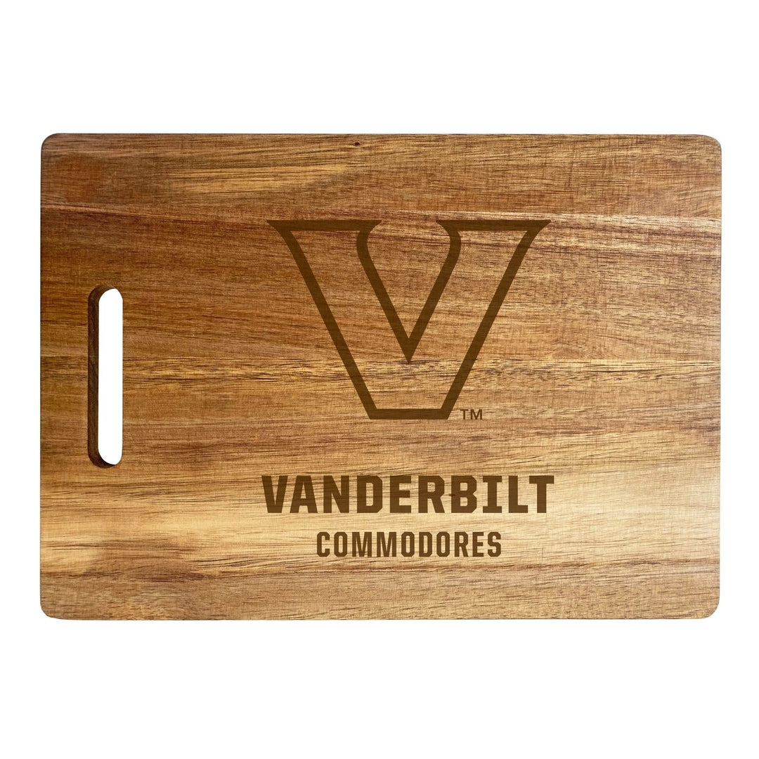 Vanderbilt University Engraved Wooden Cutting Board 10" x 14" Acacia Wood Officially Licensed Collegiate Product Image 1