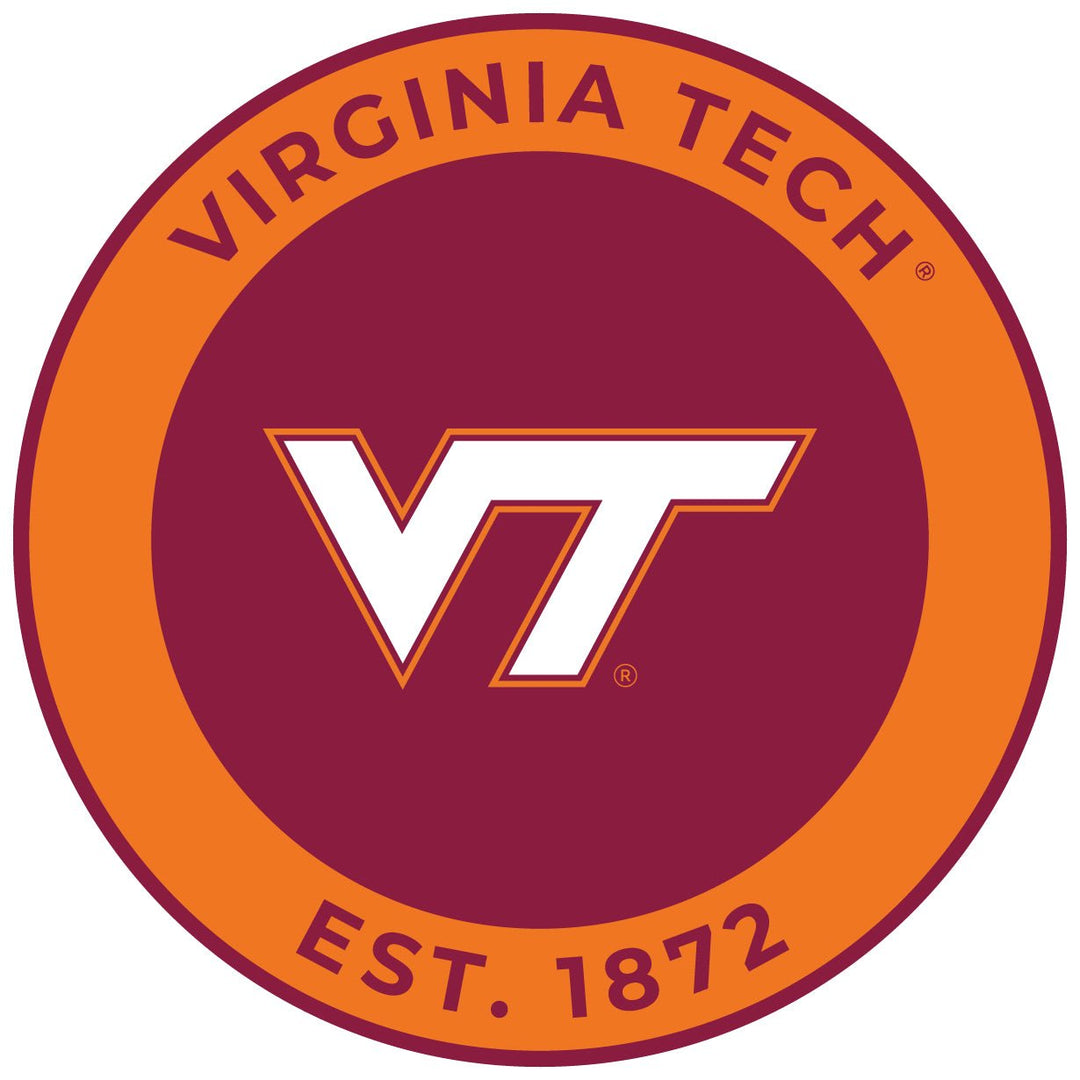 Virginia Tech Hokies Round Magnet Officially Licensed Collegiate Product Image 1