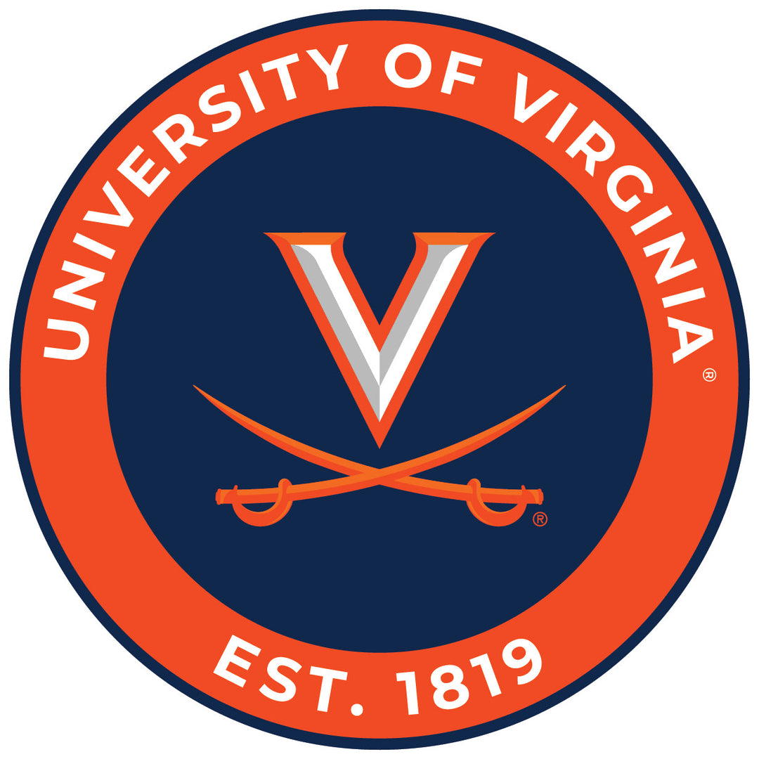 Virginia Cavaliers Round Vinyl Decal Sticker Officially Licensed Collegiate Product Image 1