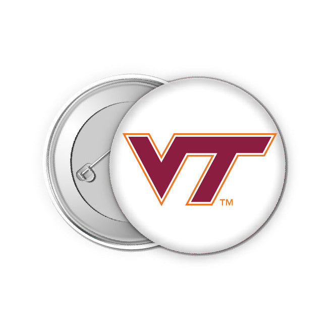 Virginia Tech Hokies Small 1-Inch Button Pin 4 Pack Officially Licensed Collegiate Product Image 1