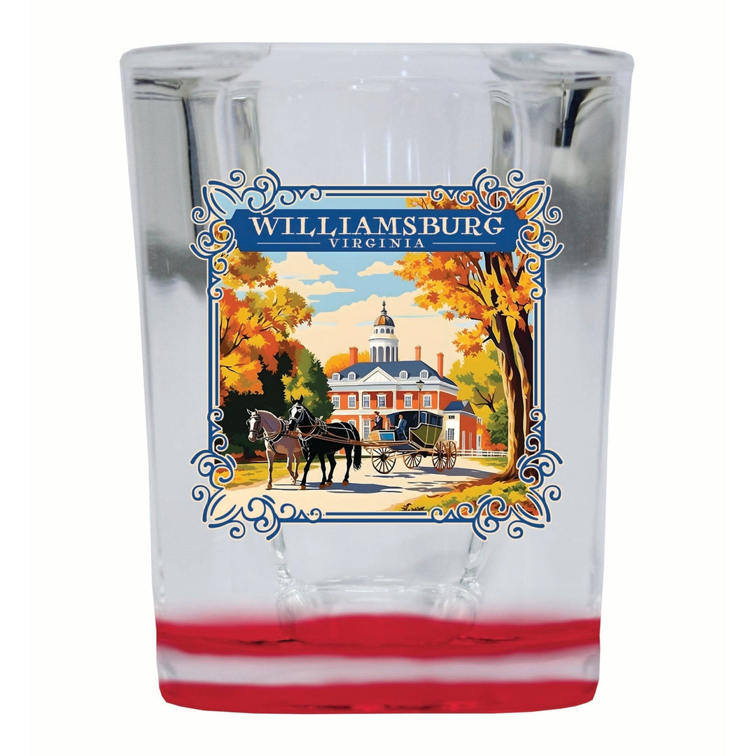 Williamsburg Virginia Governors Palace Design Souvenir 2 Ounce Shot Glass Square Image 1