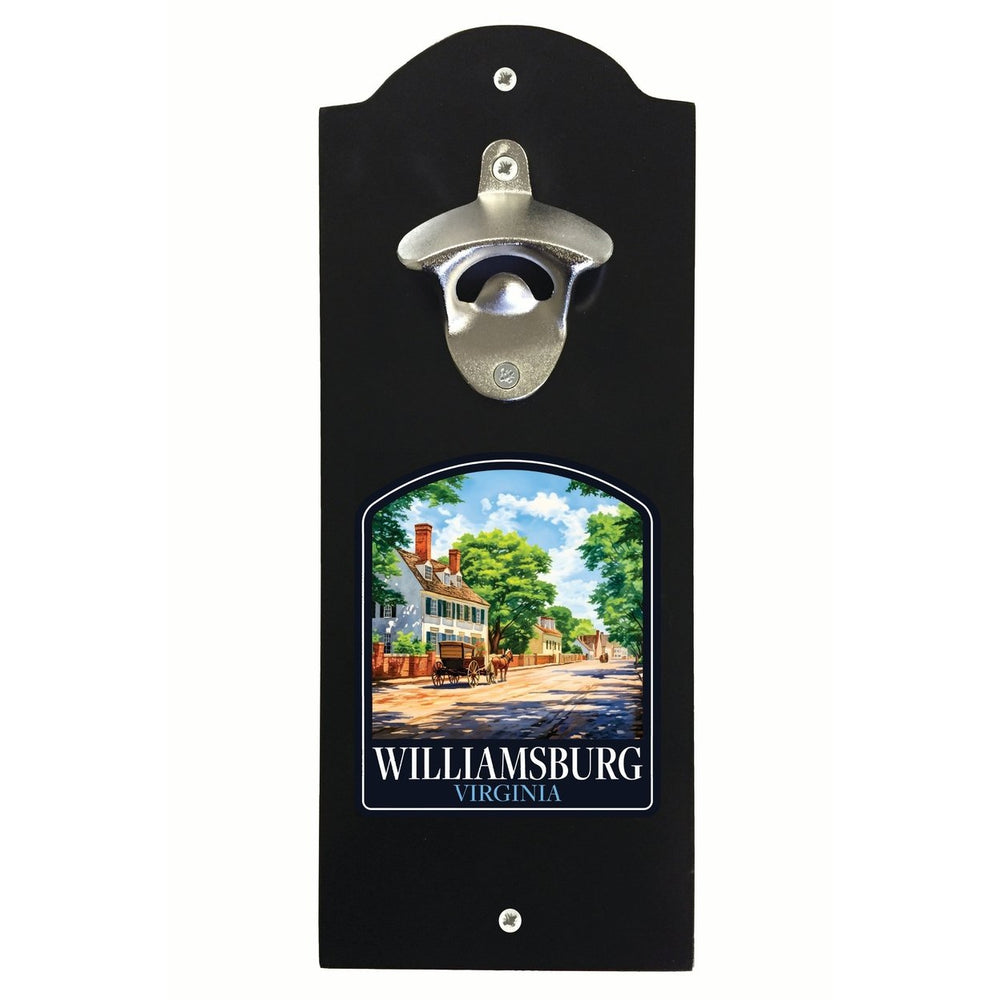 Williamsburg Virginia Colonial Street Design Souvenir Wall mounted bottle opener Image 2