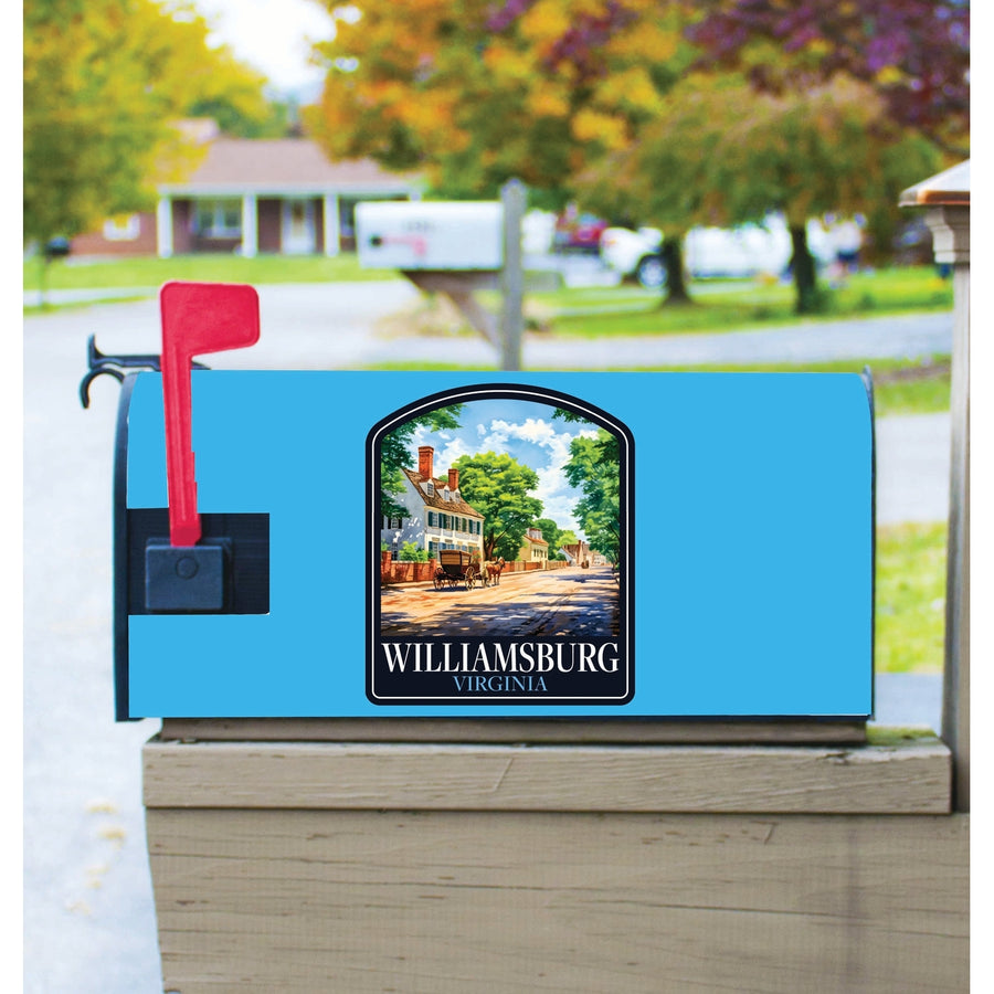 Williamsburg Virginia Colonial Street Design Souvenir Magnetic Mailbox Cover Image 1