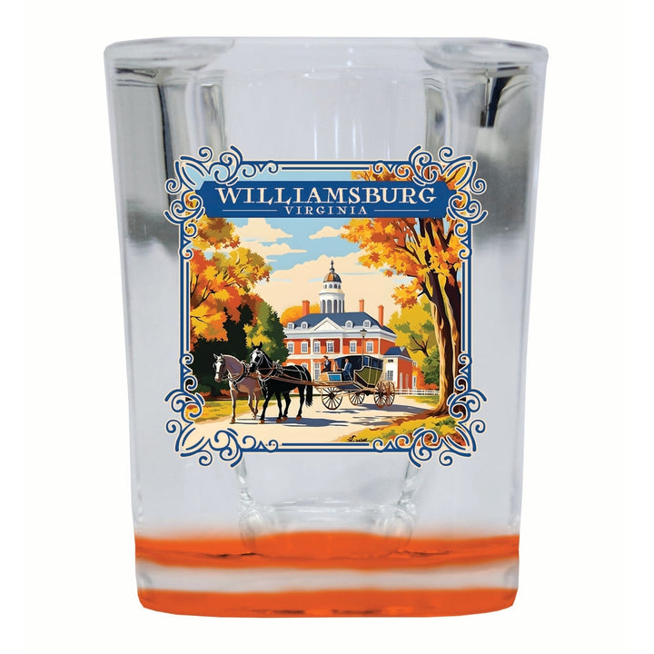 Williamsburg Virginia Governors Palace Design Souvenir 2 Ounce Shot Glass Square Image 2