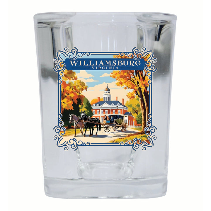 Williamsburg Virginia Governors Palace Design Souvenir 2 Ounce Shot Glass Square Image 3