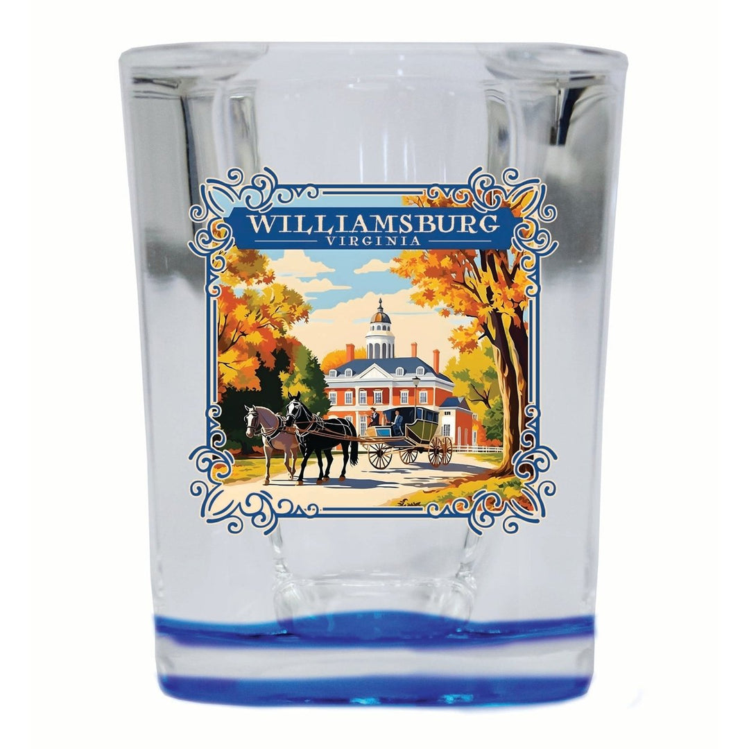 Williamsburg Virginia Governors Palace Design Souvenir 2 Ounce Shot Glass Square Image 4