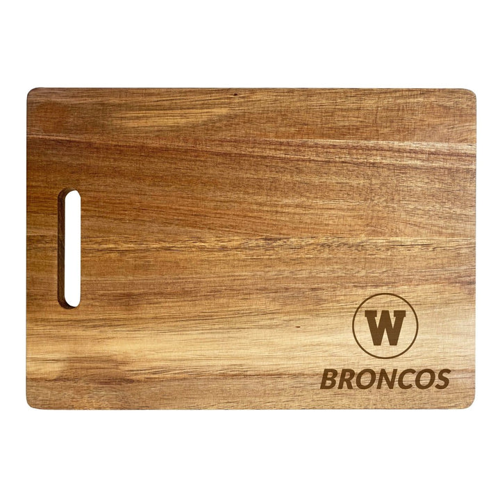 Western Michigan University Engraved Wooden Cutting Board 10" x 14" Acacia Wood Officially Licensed Collegiate Product Image 1