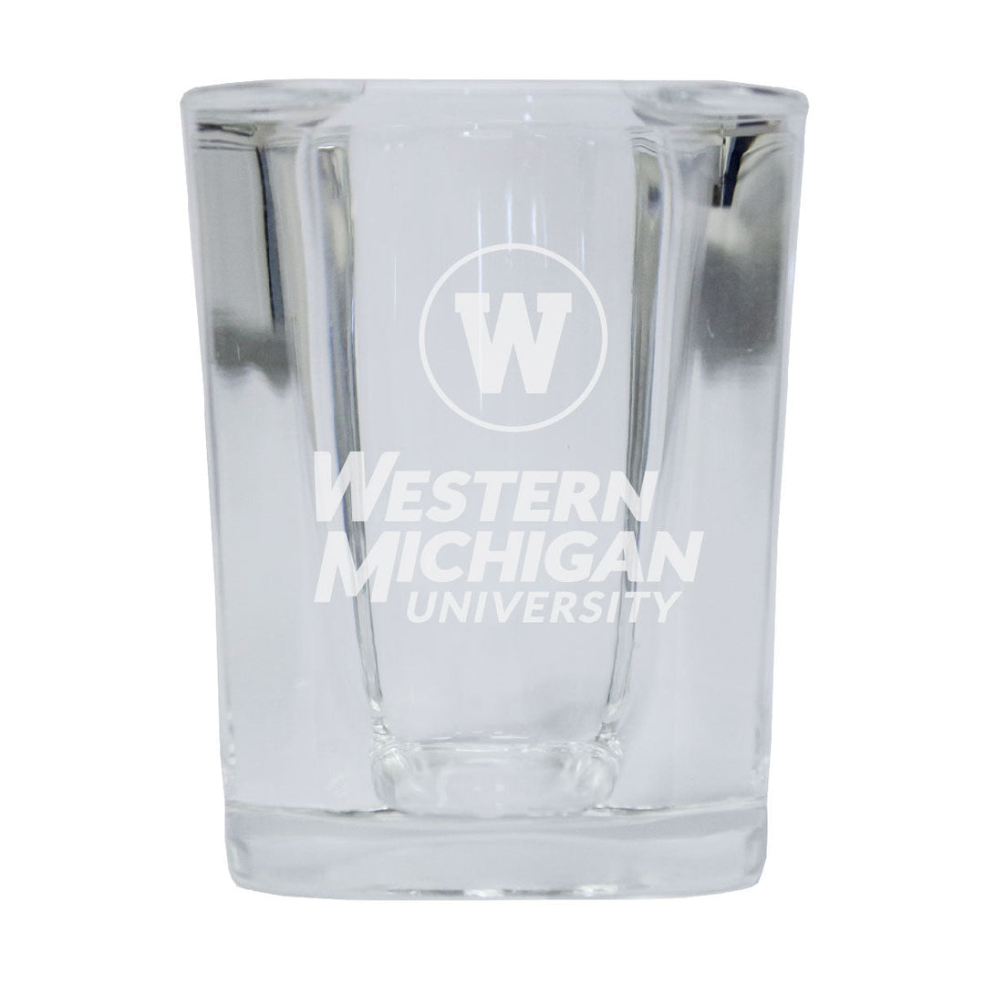 Western Michigan University 2 Ounce Shot Glass Square Officially Licensed Collegiate Product Image 1