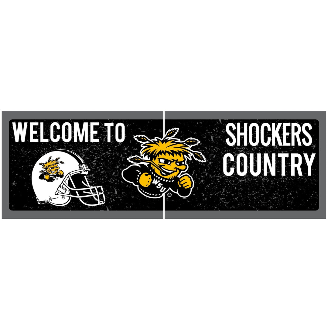 Wichita State Shockers Wood Sign with Frame Officially Licensed Collegiate Product Image 1