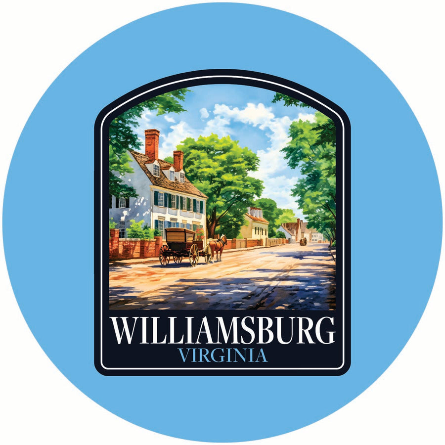 Williamsburg Virginia Colonial Street Design Souvenir Coaster Paper 4 Pack Image 1