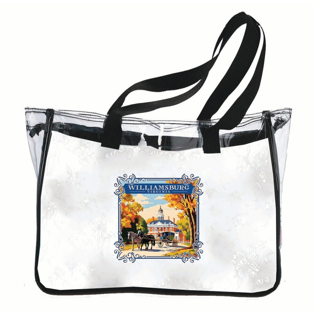 Williamsburg Virginia Governors Palace Design Souvenir Clear Tote Bag Image 1