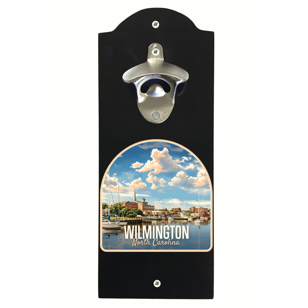 Wilmington North Carolina Riverwalk Design Souvenir Wall mounted bottle opener Image 2