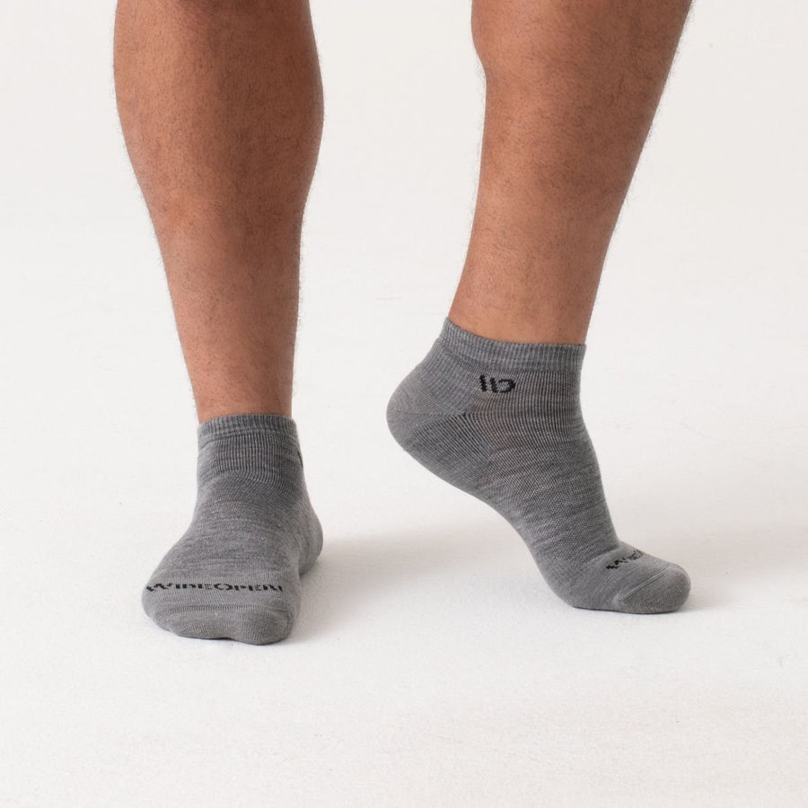 WIDE OPEN SOCKS Mens Solid Cushioned No Show Sock Light Grey - 9000-LIGHT GRAY LIGHT GRAY Image 1