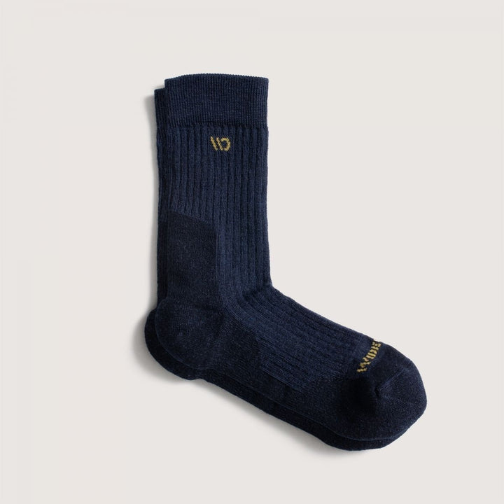 WIDE OPEN SOCKS Mens Solid Cushioned Micro Crew Sock Denim - 9001-DENIM DENIM Image 4