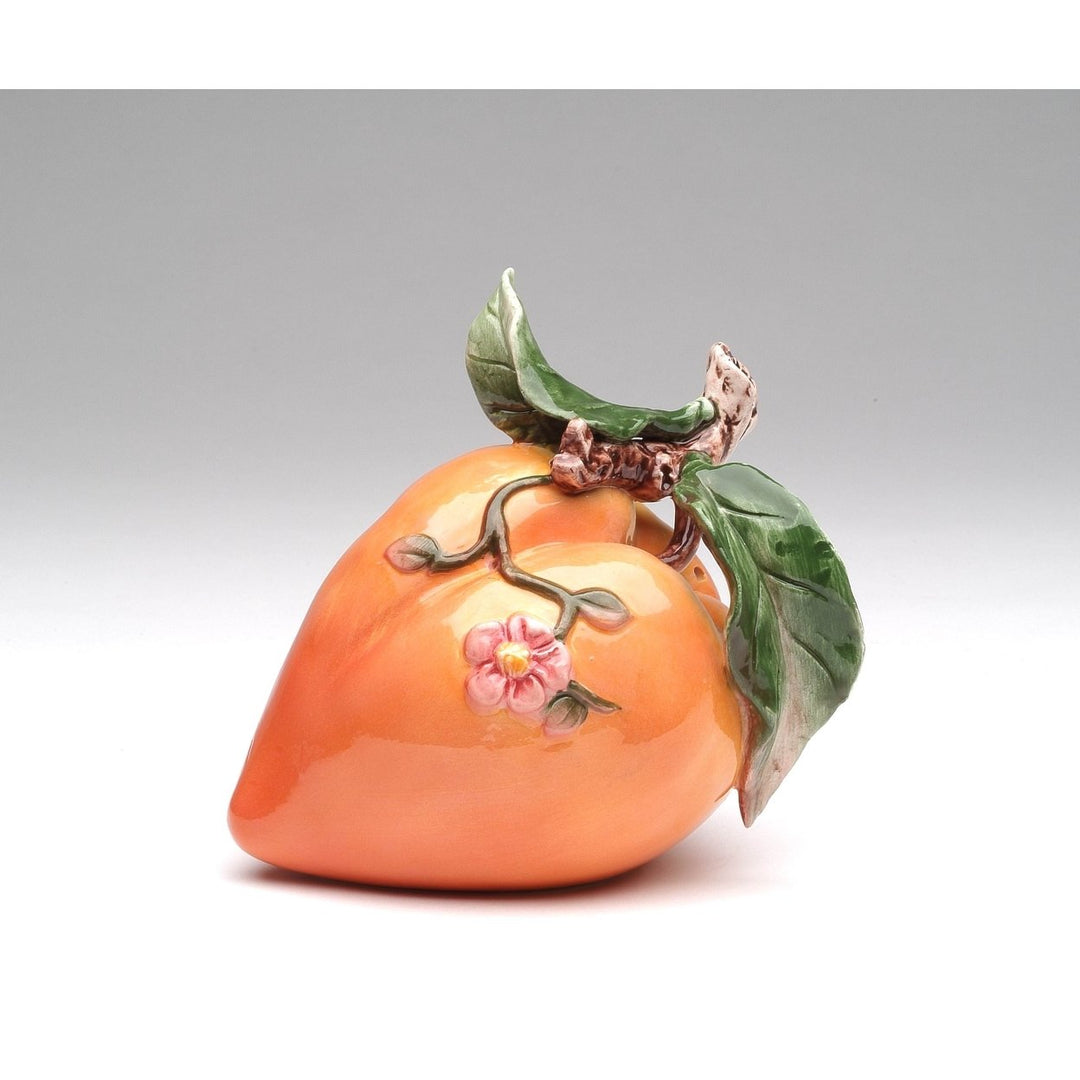 Ceramic Peach Figurine 6.5 Inch Home  Mom Image 3