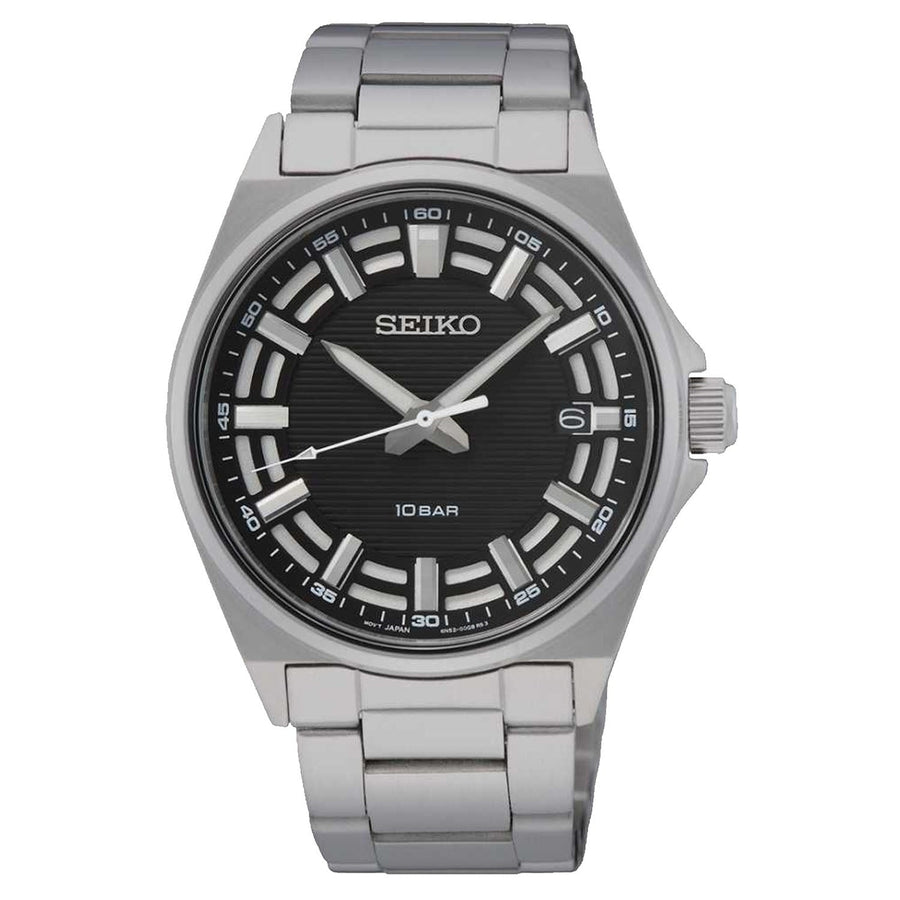 Seiko Mens Classic Black Dial Watch - SUR505P1 Image 1