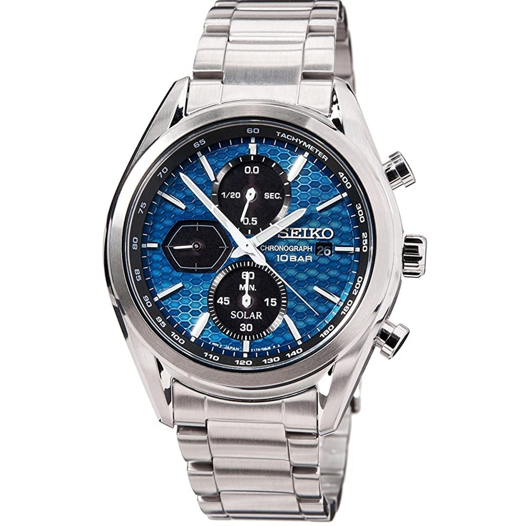 Seiko Mens Classic Blue Dial Watch - SSC801P1 Image 1