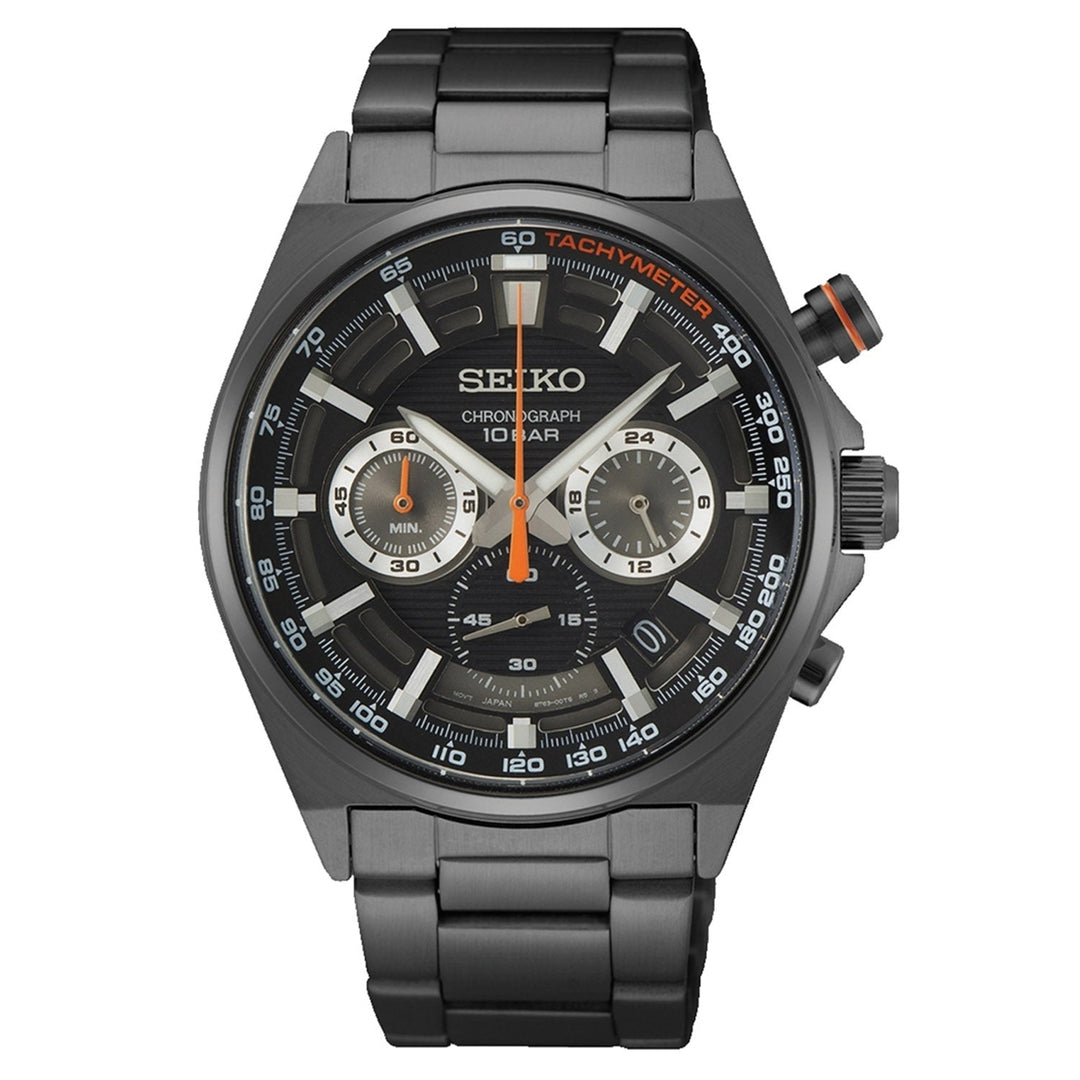 Seiko Mens Core Black Dial Watch Image 1