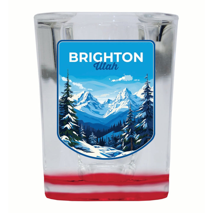 Brighton Utah Ski Resort Mountain Design Souvenir 2 Ounce Shot Glass Square Image 4