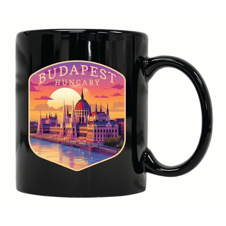 Budapest Hungary Parliament Building Design Souvenir 12 oz Ceramic Coffee Mug Image 2