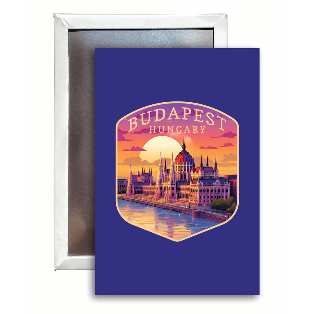 Budapest Hungary Parliament Building Design Souvenir Refrigerator Magnet 2.5"X3.5" Image 1