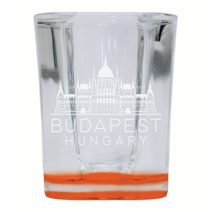 Budapest Hungary Souvenir 2 Ounce Engraved Shot Glass Square Image 4