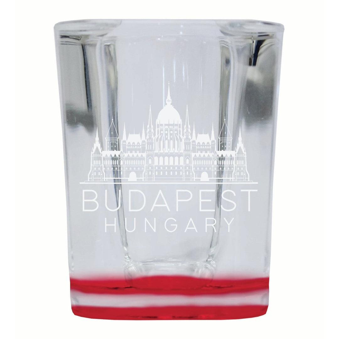 Budapest Hungary Souvenir 2 Ounce Engraved Shot Glass Square Image 4