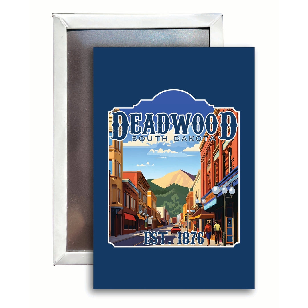 Deadwood South Dakota Wild West Design Souvenir Refrigerator Magnet 2.5"X3.5" Image 1