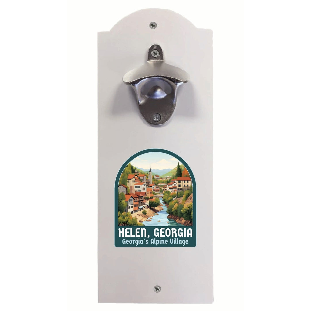 Helen Georgia Alpine Village Design Souvenir Wall mounted bottle opener Image 2