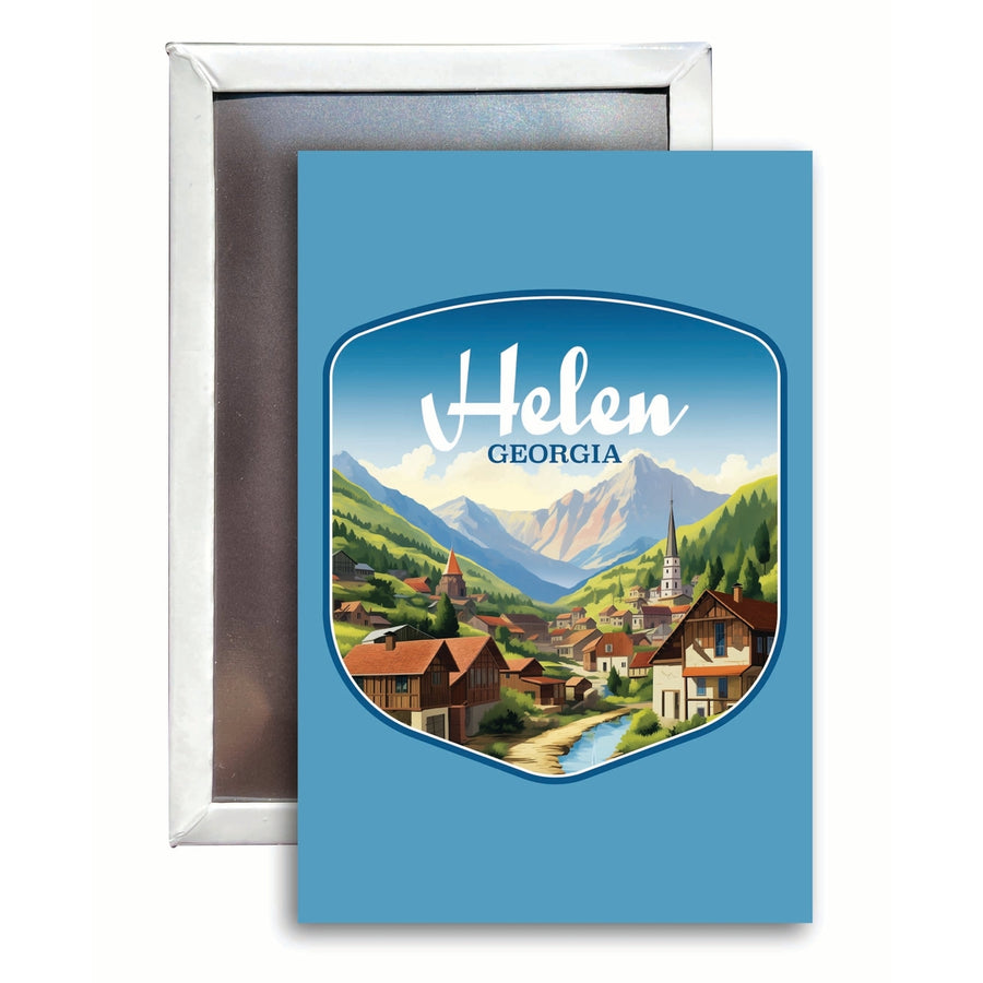 Helen Georgia Town in Mountains Design Souvenir 2x3-Inch Fridge Magnet Image 1