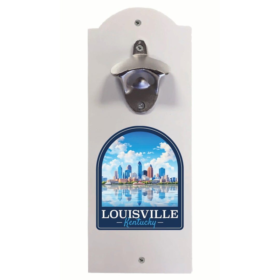 Louisville Kentucky Daytime Cityscape Design Souvenir Wall mounted bottle opener Image 1