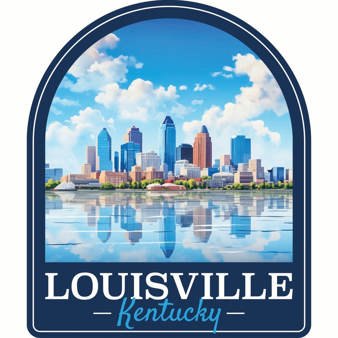 Louisville Kentucky Daytime Cityscape Design Souvenir Vinyl Decal Sticker Image 1