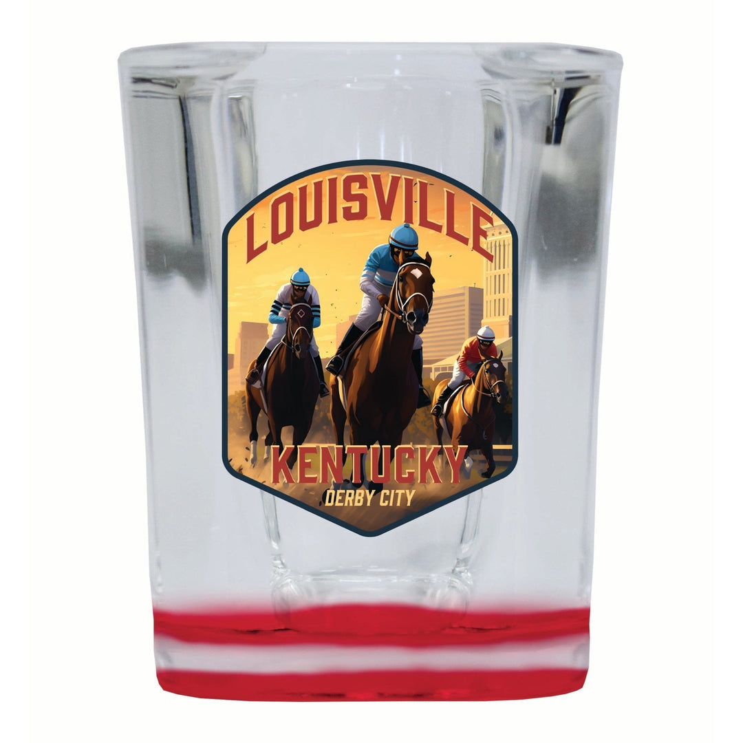 Louisville Kentucky Derby City Design Souvenir 2 Ounce Shot Glass Square Image 1