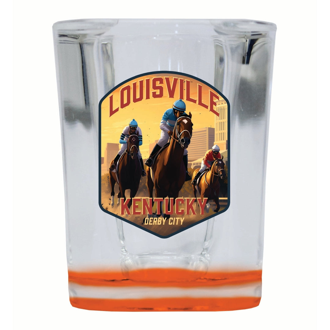 Louisville Kentucky Derby City Design Souvenir 2 Ounce Shot Glass Square Image 2