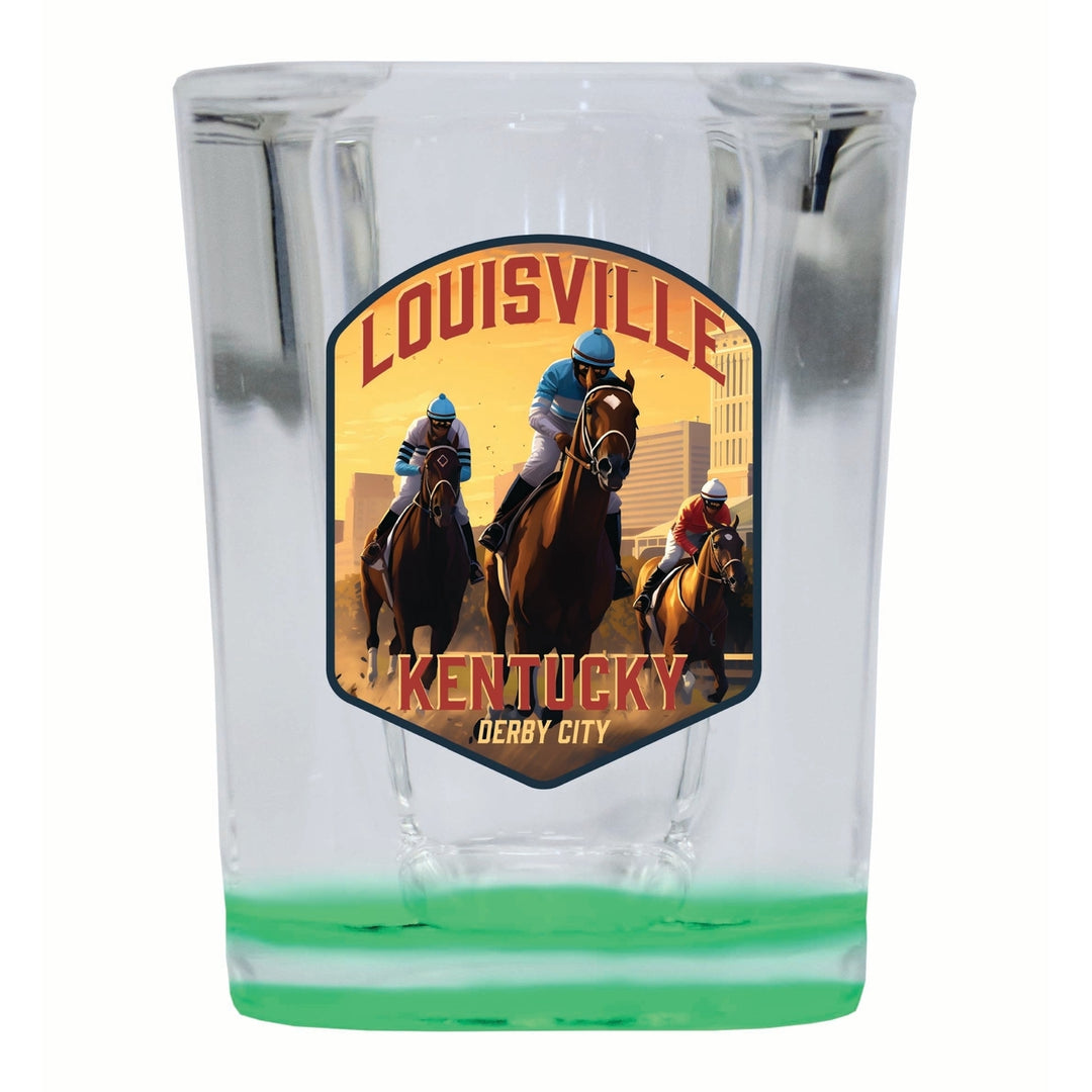 Louisville Kentucky Derby City Design Souvenir 2 Ounce Shot Glass Square Image 3