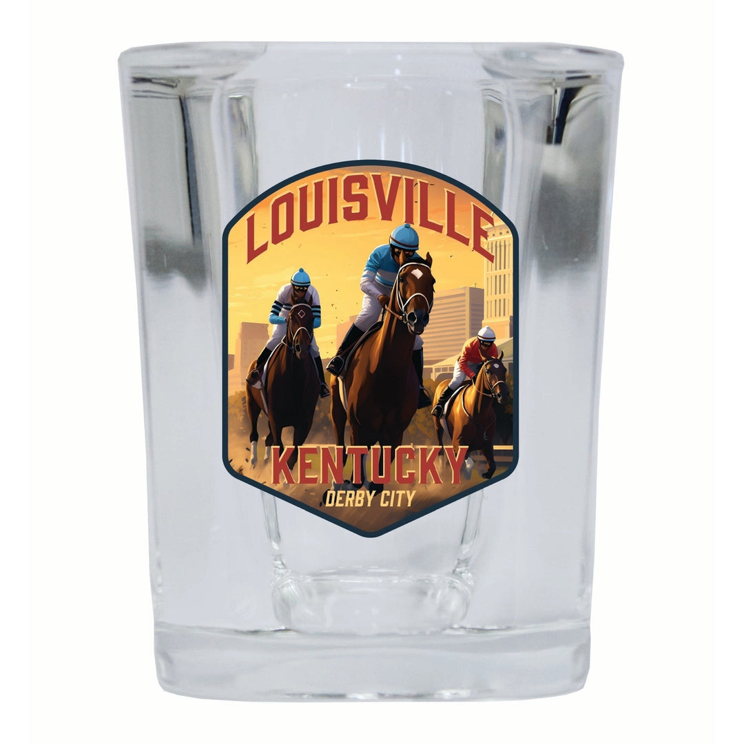 Louisville Kentucky Derby City Design Souvenir 2 Ounce Shot Glass Square Image 4