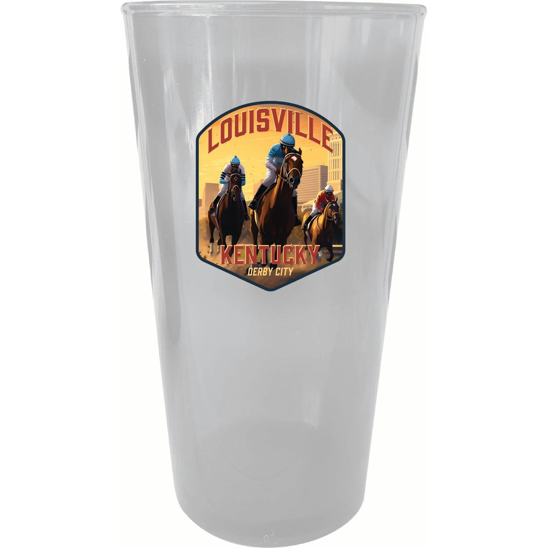 Louisville Kentucky Derby City Design Souvenir Plastic 16 oz pint Image 3