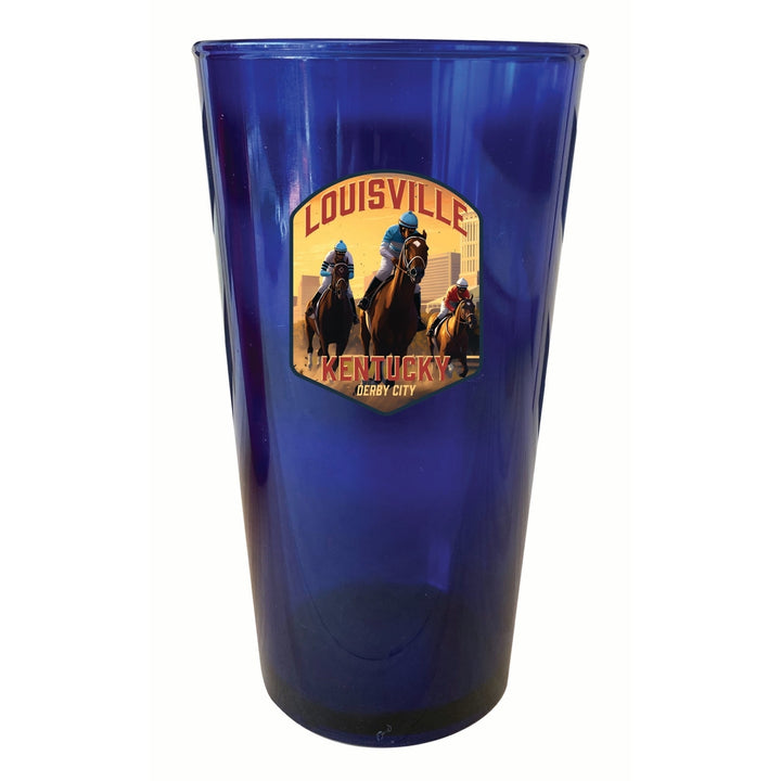 Louisville Kentucky Derby City Design Souvenir Plastic 16 oz pint Image 4