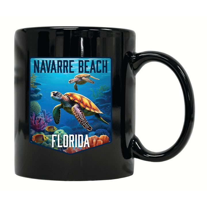 Navarre Beach Florida Underwater Turtle Design Souvenir 12 oz Ceramic Coffee Mug Image 2