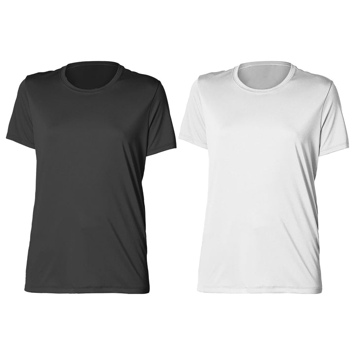 2-Piece Womens Plus Size High-Performance Moisture-Wicking Slim-Fit Short Sleeves with Crew Neck Design T-Shirts Image 4