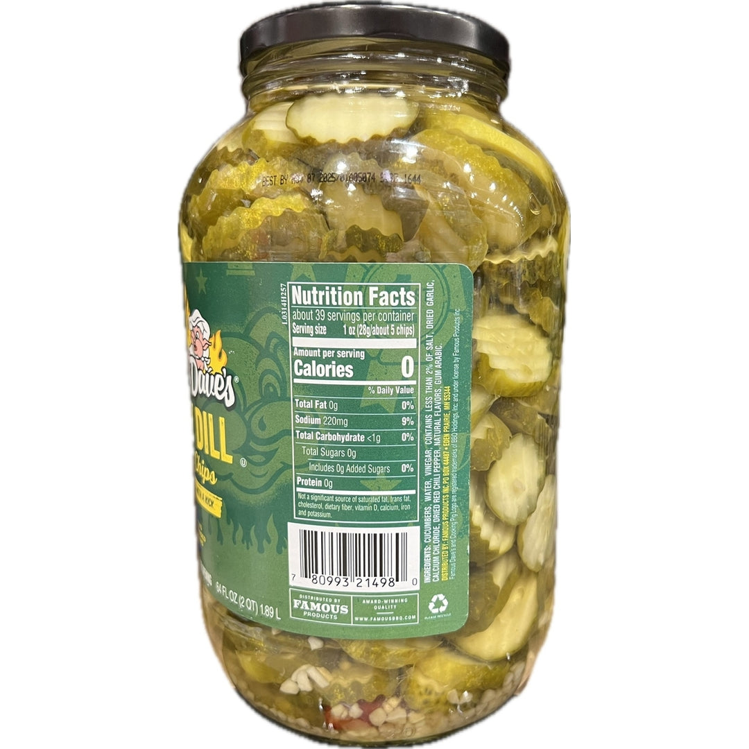 Famous Daves Zesty Dill Pickle Chips 64 Ounce Image 2