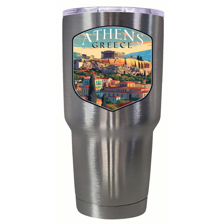 Athens Greece Acropolis Cityscape Design Souvenir 24 oz Insulated Stainless Steel Tumbler Image 2