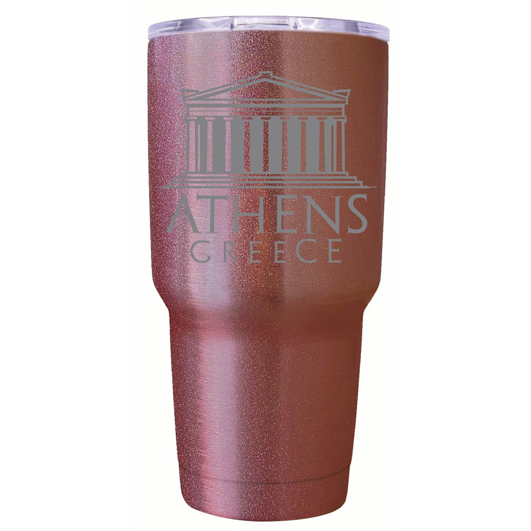 Athens Greece Souvenir 24 oz Engraved Insulated Stainless Steel Tumbler Image 2