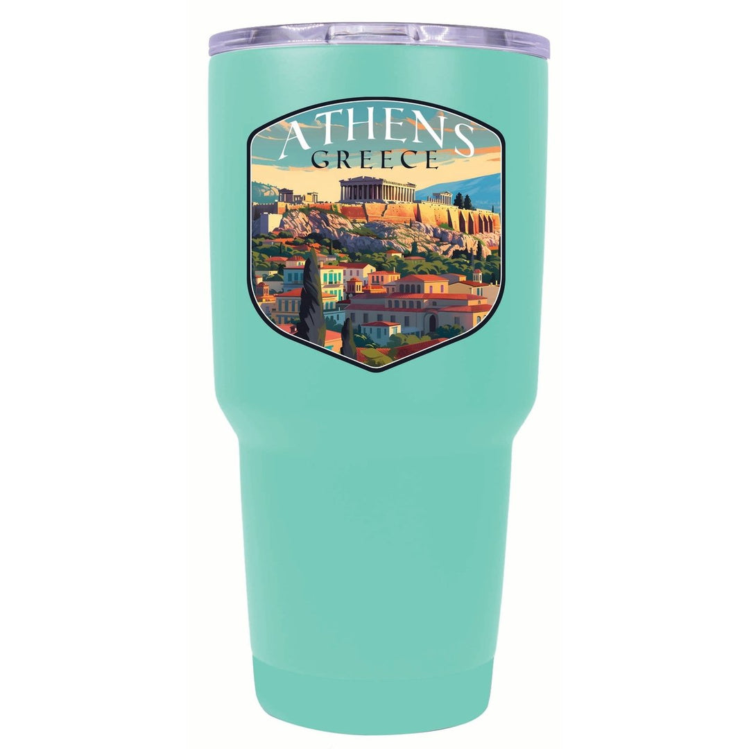 Athens Greece Acropolis Cityscape Design Souvenir 24 oz Insulated Stainless Steel Tumbler Image 1