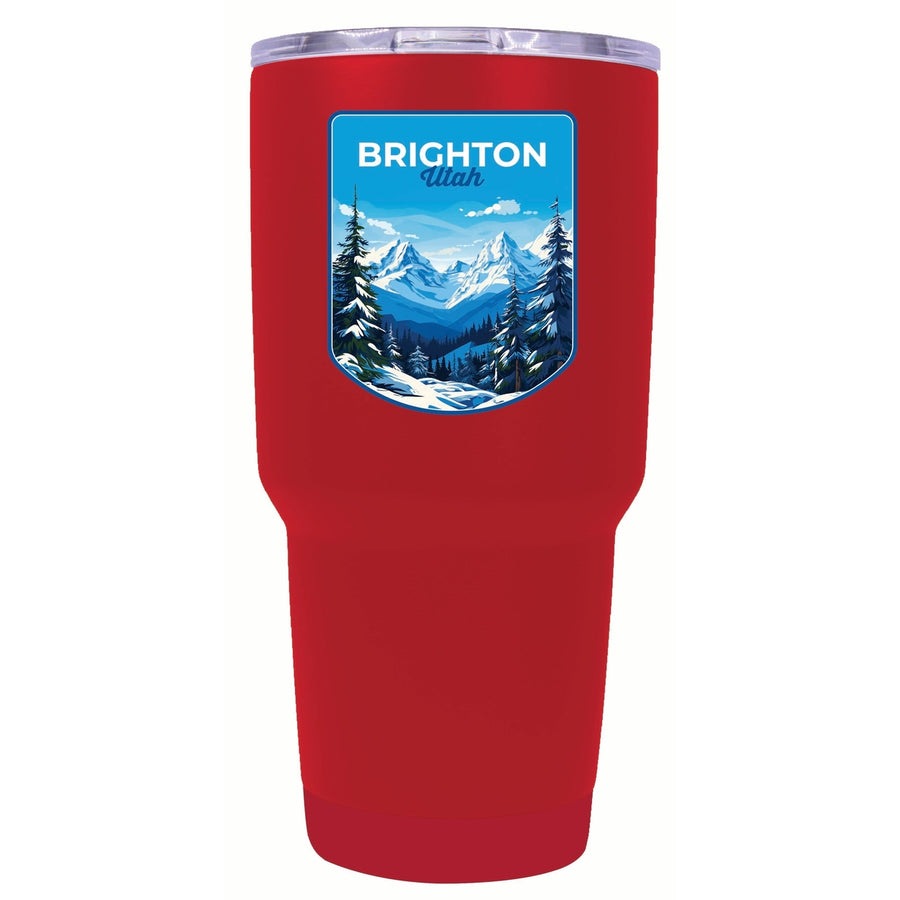 Brighton Utah Ski Resort Mountain Design Souvenir 24 oz Insulated Stainless Steel Tumbler Image 1